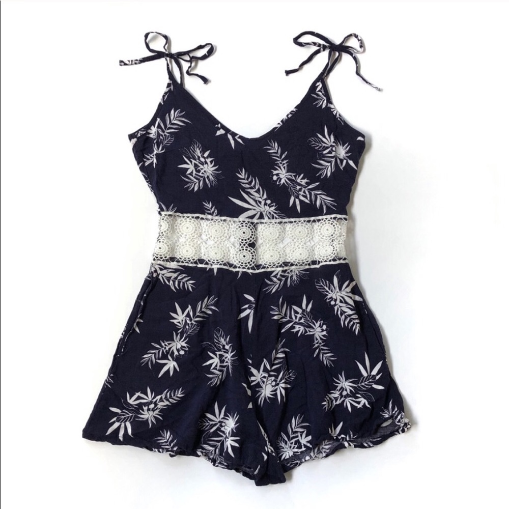 Tropical Print Romper